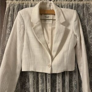 Abercrombie & Fitch white tweed blazer, size small